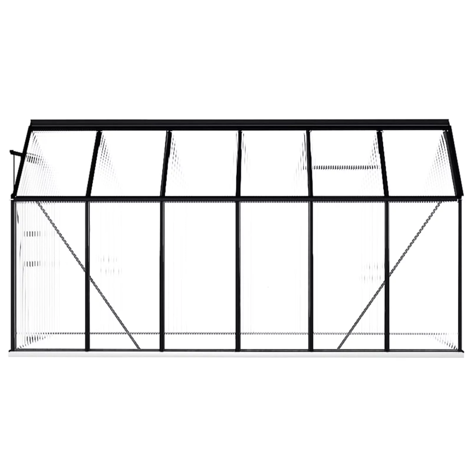 Aibecy Greenhouse with Base Frame Anthracite Aluminum 75.7 ft²
