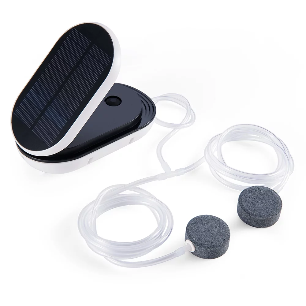 Solar  Oxygen Pump Fish  Oxygenator Aquarium Oxygen Aerator Pond Aerator Air Pump Fishing Aerator Aquarium Airpump with Aquarium Oxygen Air Bubble Stone