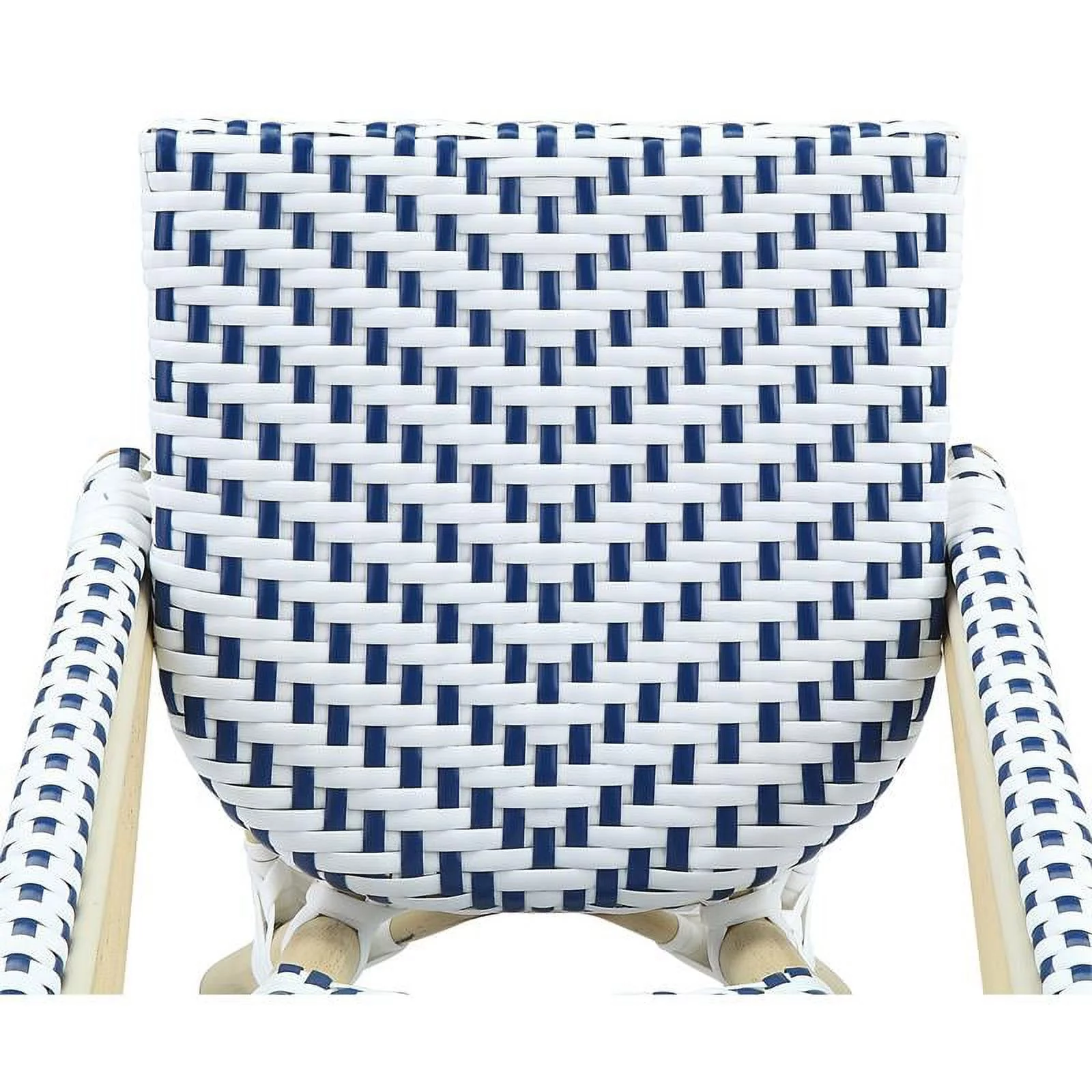 Furniture of America Dakie Aluminum 3pc Patio Kids Chair and Table Set in Navy