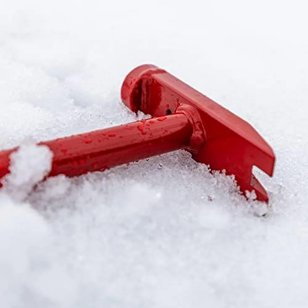 CH9 19-Inch Multi-Faceted, Dual-Action Chipper Head Design Hammer-Style Ice Chisel Red