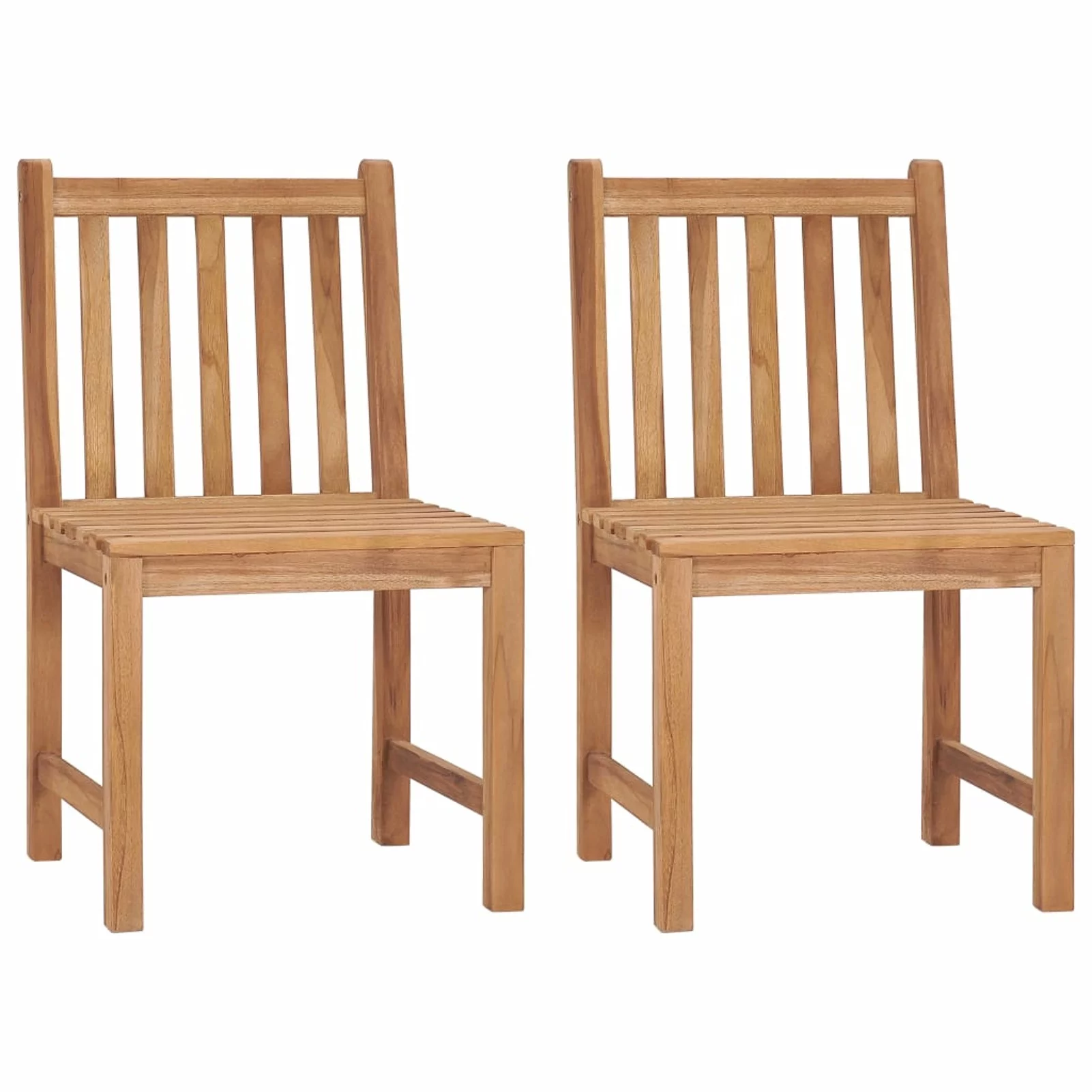 Anself Patio Chairs 2 pcs with Cushions Solid Teak Wood