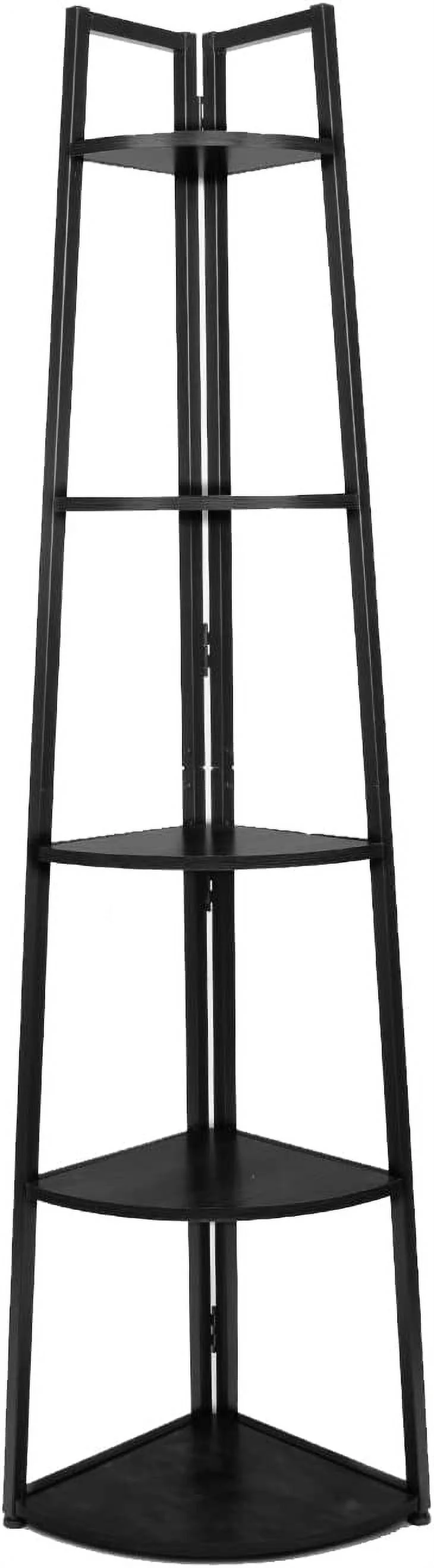 DSZBNUIO Corner  65 Inch Tall Bookcase 5 Tier Corner Bookshelf Corner Ladder  Small Bookshelf Antique Plant Rack Freestanding for Bathroom  Kitchen  Living Room  Bedroom  Home Office