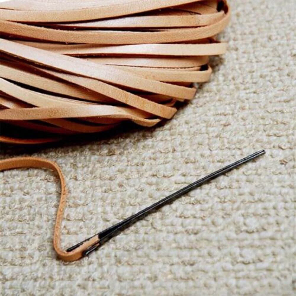 Leather 2-Prong Lacing Needle Rope Lace Needles Leather Sewing Craft Tools 4pcs