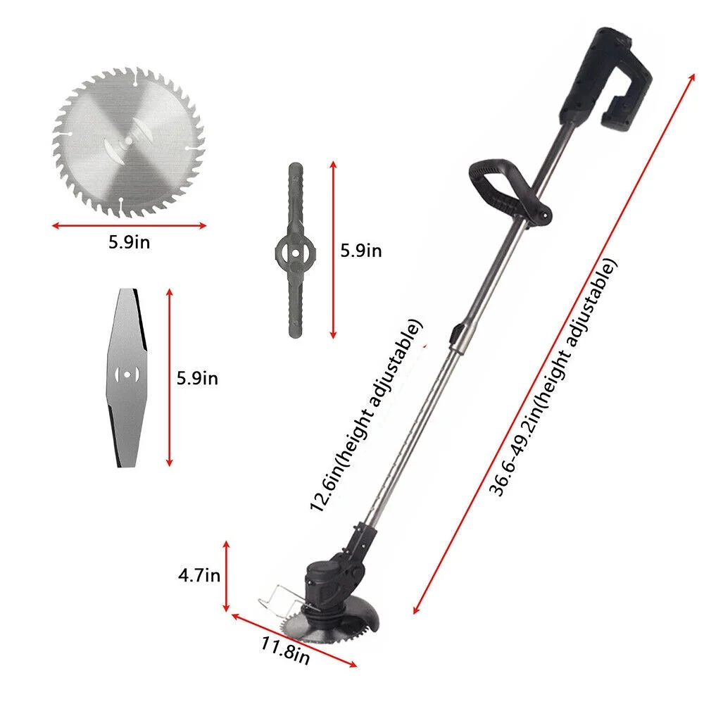 JLLOM NEW Electric Weed Eater - Lawn Edger Cordless Grass String Trimmer Cutter Tool - Effortlessly Trim and Maintain Your Yard