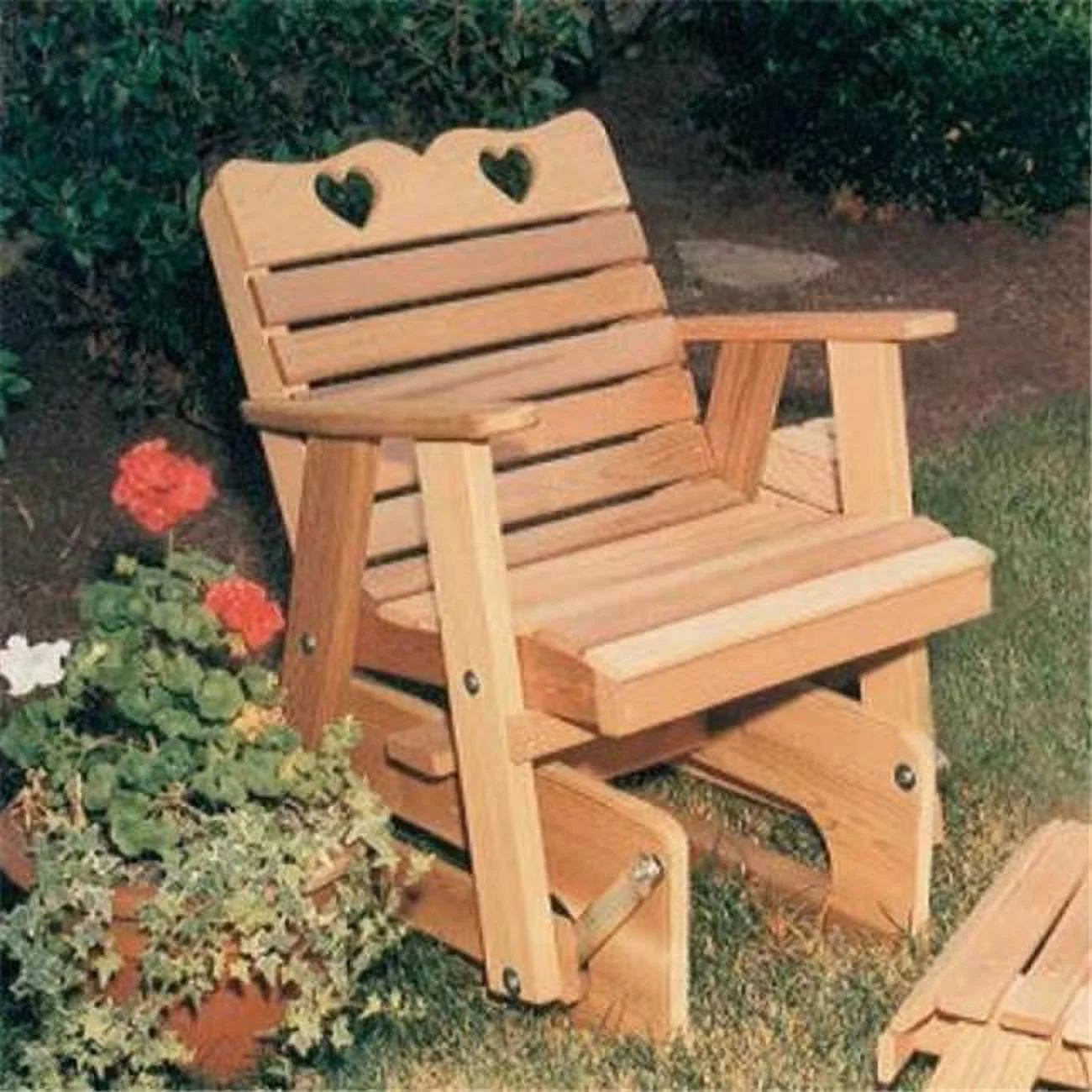 Creekvine Designs  Cedar Country Hearts Rocking Glider Chair