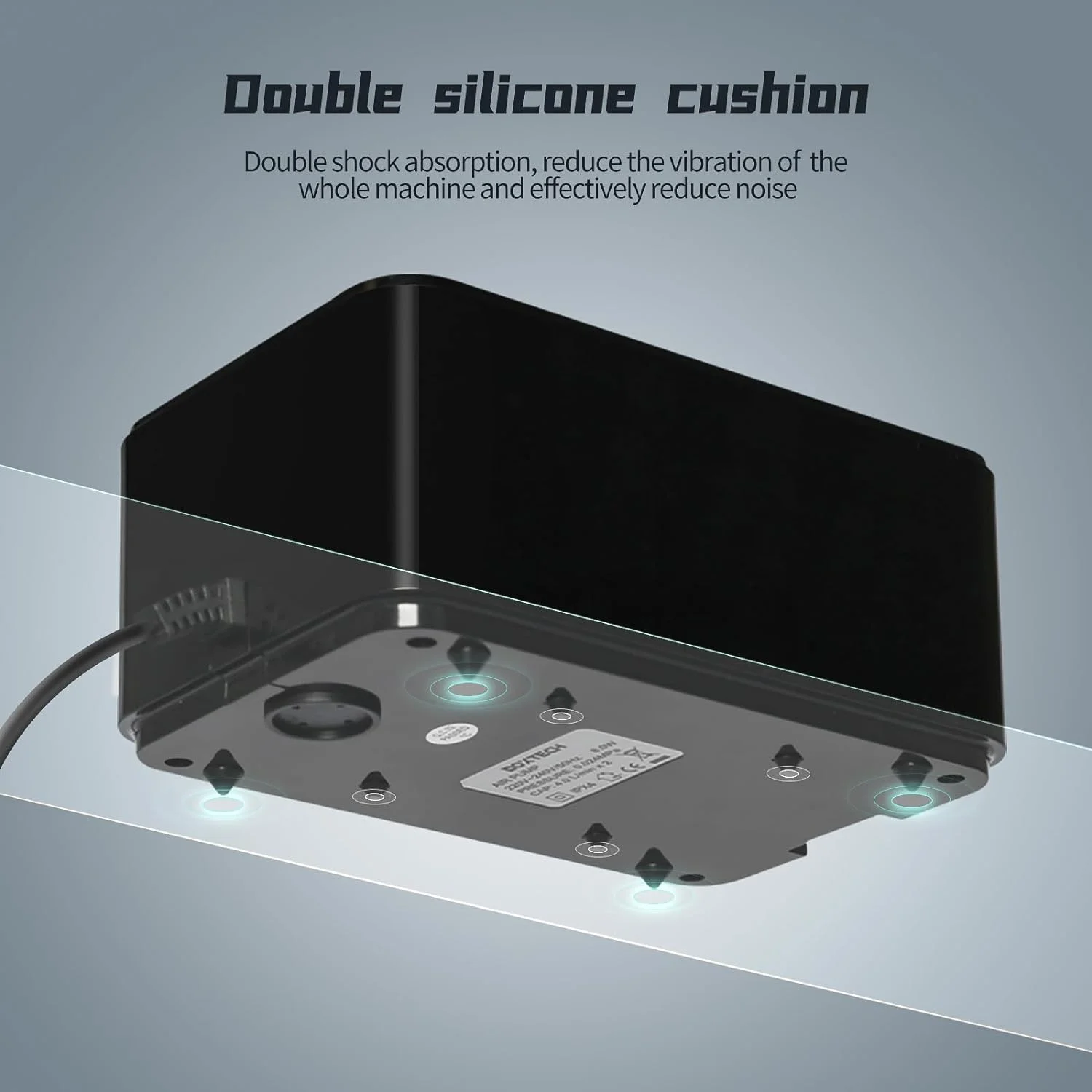 Boxtech Fish Tank Air Pump - Aquarium Adjustable Fish Oxygen Pump, Ultra-Quiet Aerator Bubbler with Dual Outlet, 5w 2L/min Tank Bubbler for 10-150 Gallon Tanks (Only Air Pump)