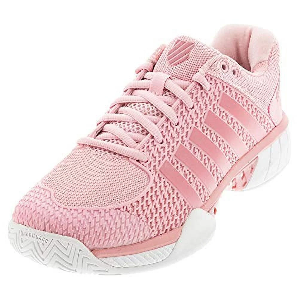 K-Swiss Women's Express Light Pickleball Shoe, Coral Blush/White/Metallic Rose, 5, M
