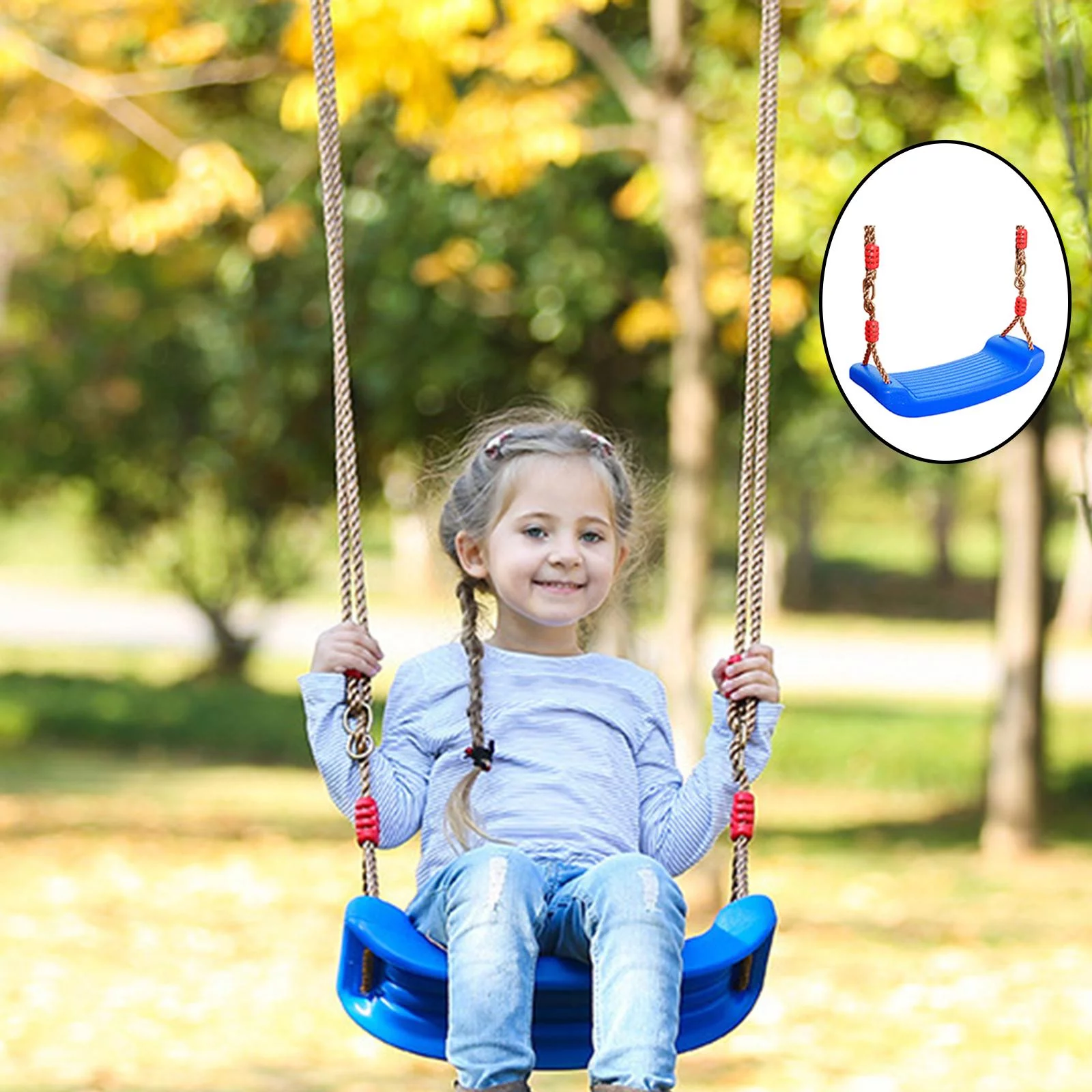 Swing Seat Set Entertainment Rectangle 17x7inch Flying Toy Swing Chair