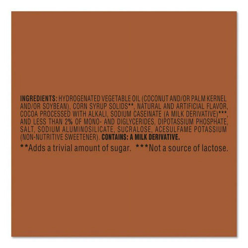 Coffee-mate Sugar Free Chocolate Creme Powdered Creamer, 10.2 oz, 6/Carton