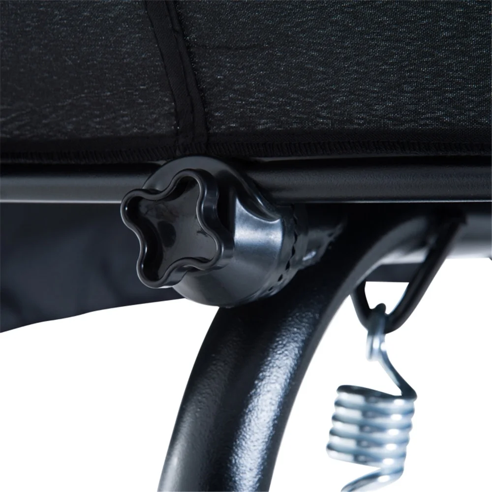 Outdoor 3-Seater Swing Chair with Canopy - Black, Weather-Resistant, Sturdy Frame, Comfortable Seating - Perfect for Relaxing in Your Garden or Patio