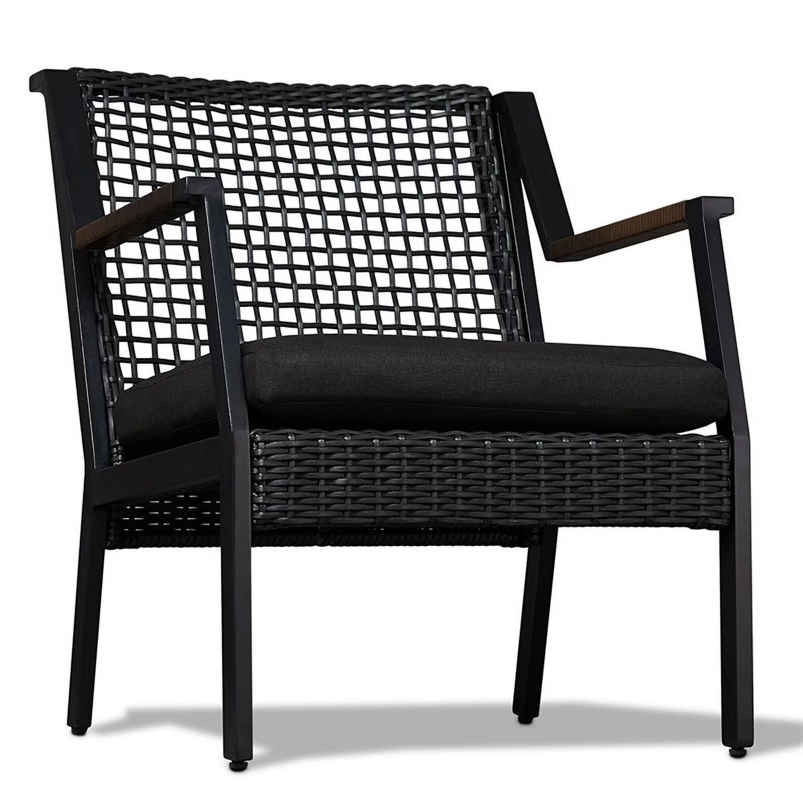 Home Square 5 Piece Garden Patio Set with Fire Table 2 Chairs and 2 End Tables