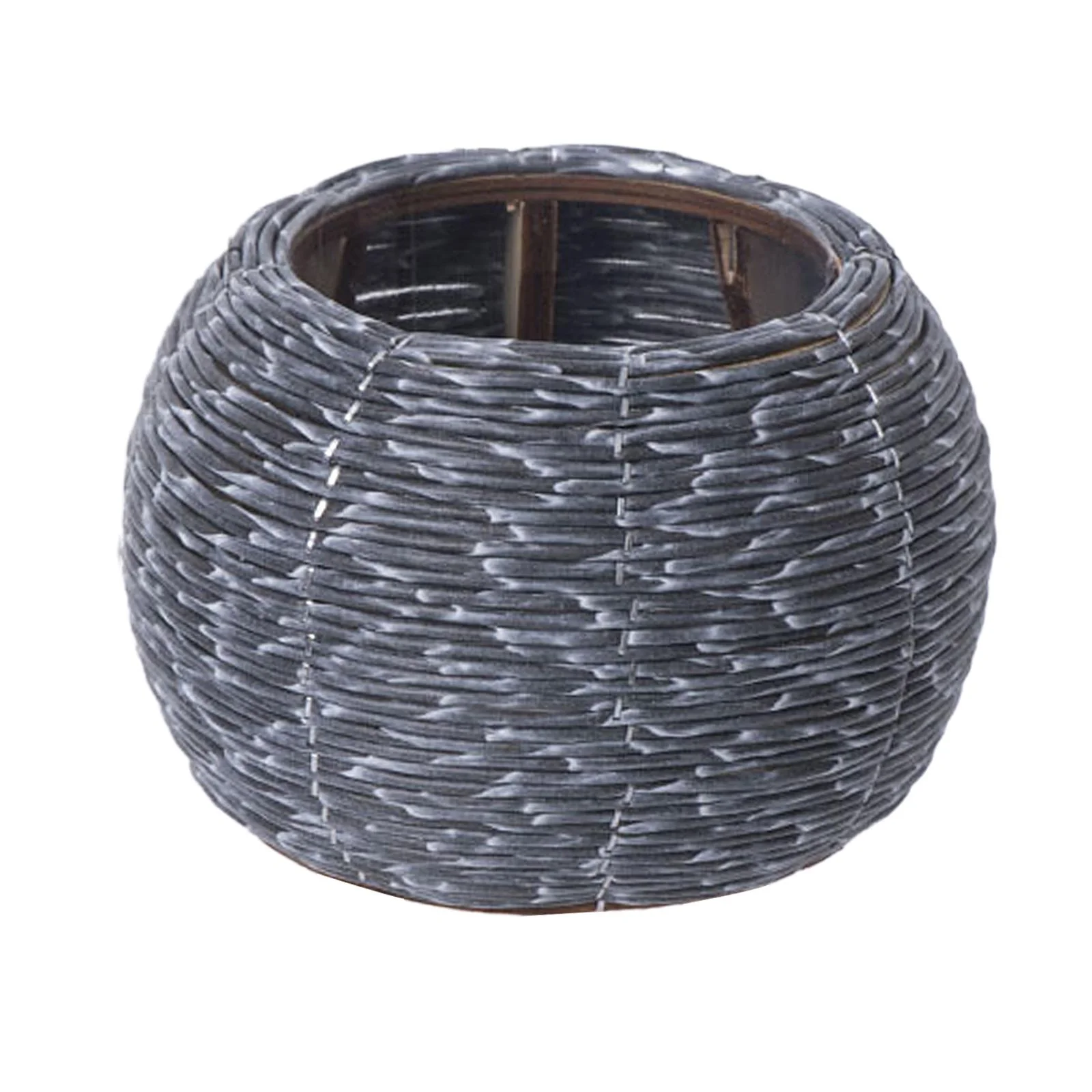 simhoa Basket Floor Planter Flower Stand Plant Decoration Versatile Woven Planter Basket Flower Container for Balcony Courtyard Yard Round 11cm