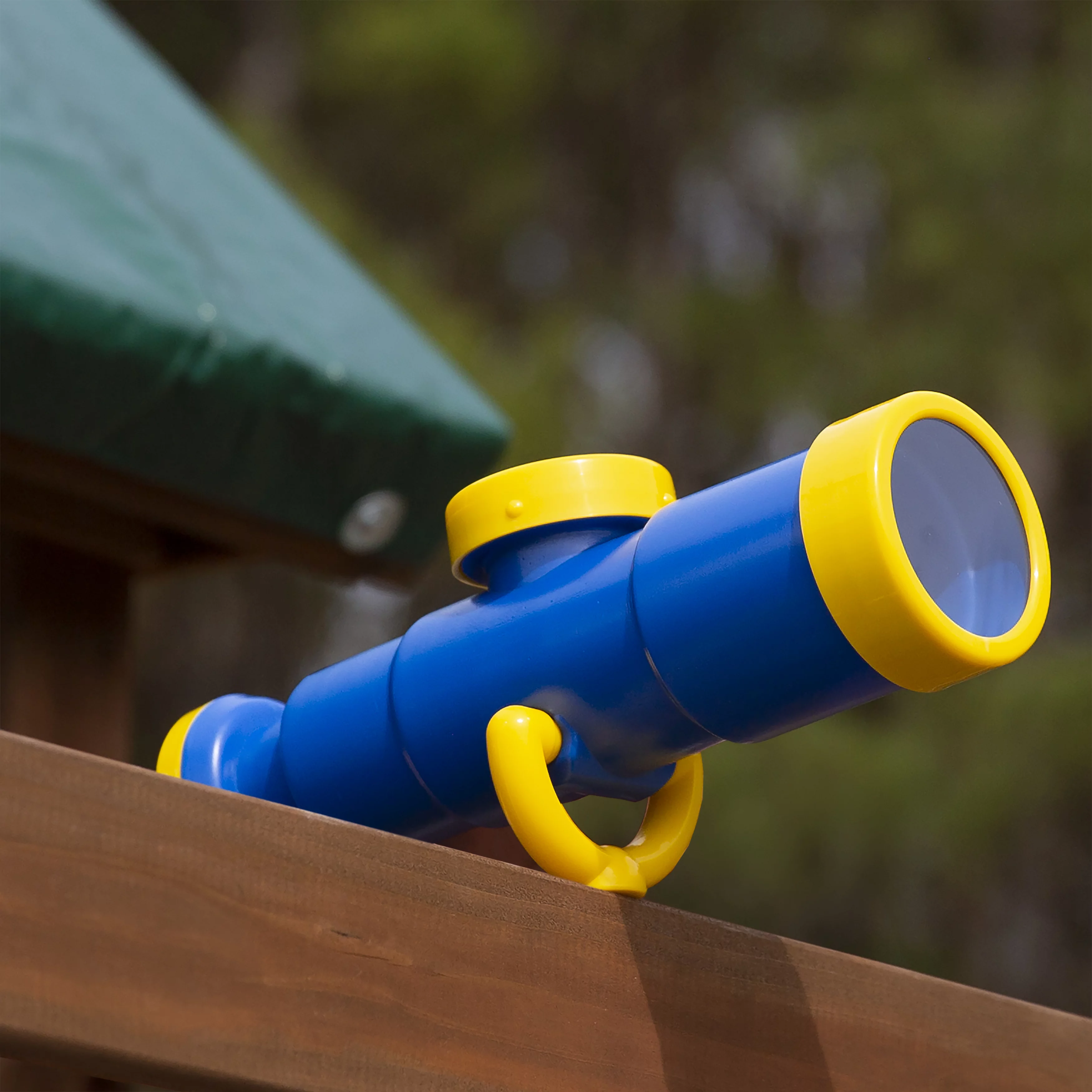 Gorilla Playsets Non-Magnifying Toy Telescope with Working Compass and Mounting Hardware - Blue/Yellow