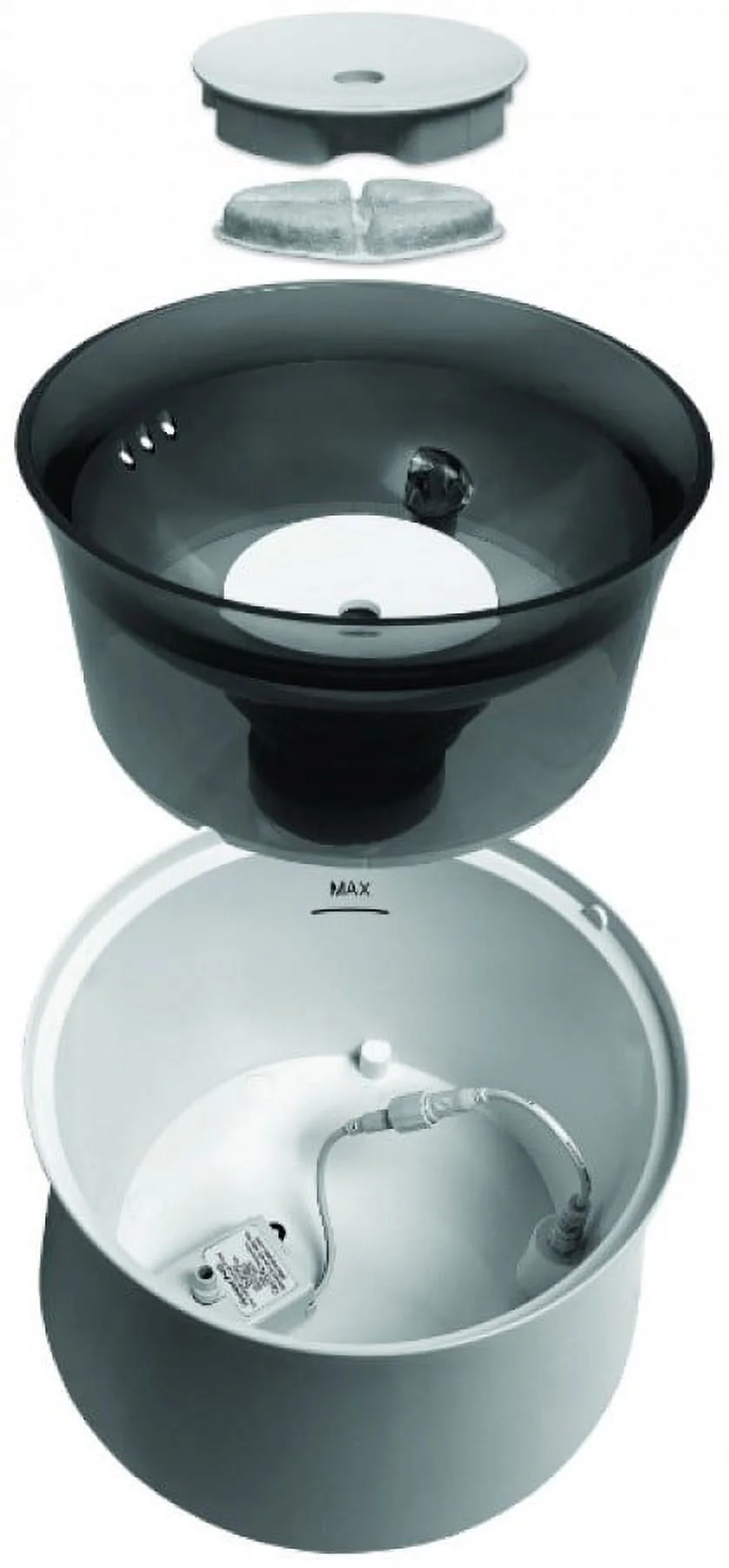 Pioneer Pet Elevated Vortex Pet Drinking Fountain, white, 128 fluid ounces (3047)