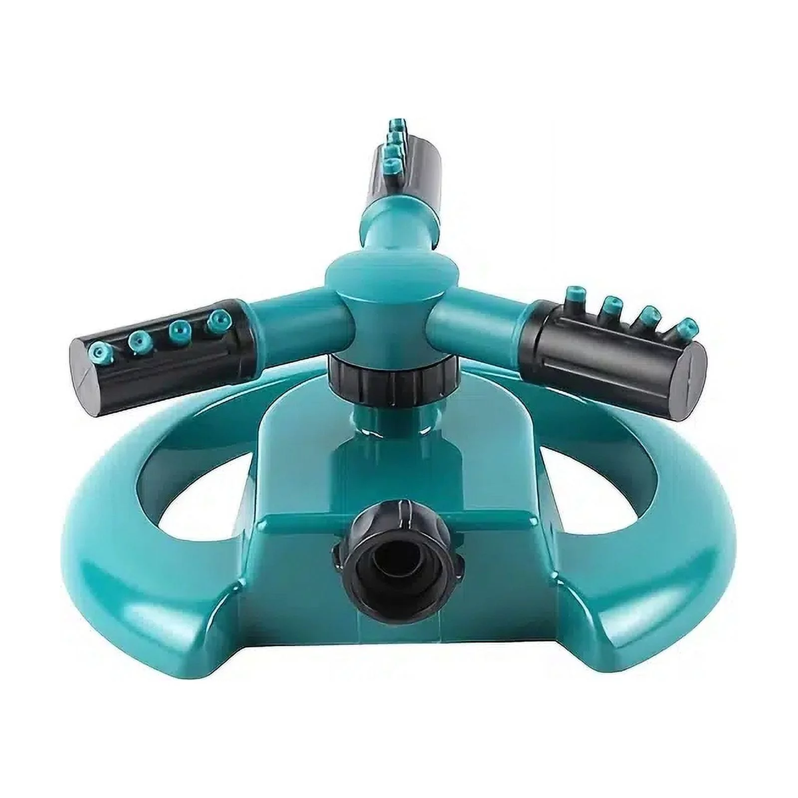 Lawn Sprinkler, Three Arms 360 Degrees Rotating Adjustable Garden Water Sprinkler Lawn Watering Irrigation Tool(Green)