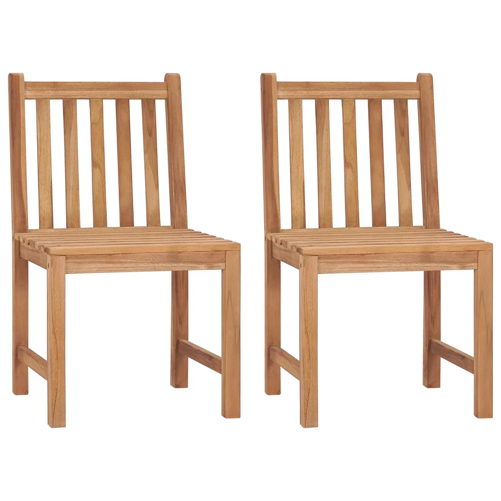 Dcenta Patio Chairs 2 pcs with Cushions Solid Teak Wood