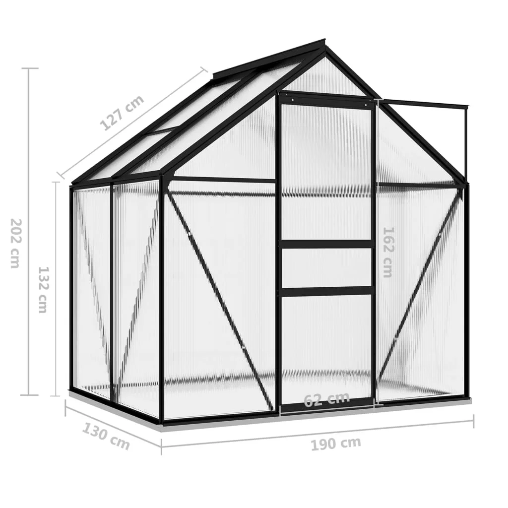 Greenhouse Anthracite Aluminum 26.6 ft2