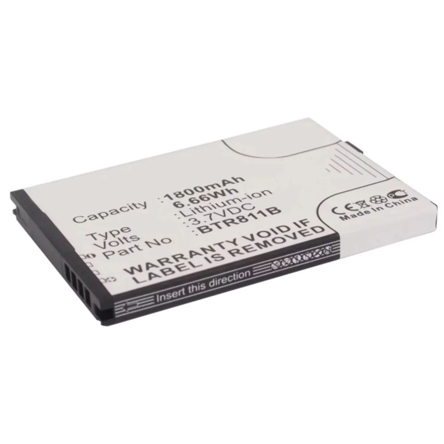 Batteries N Accessories BNA-WB-L647 Cell Phone Battery - Li-Ion, 3.7V, 1800 mAh, Ultra High Capacity Battery - Replacement for Casio BTR811B Battery