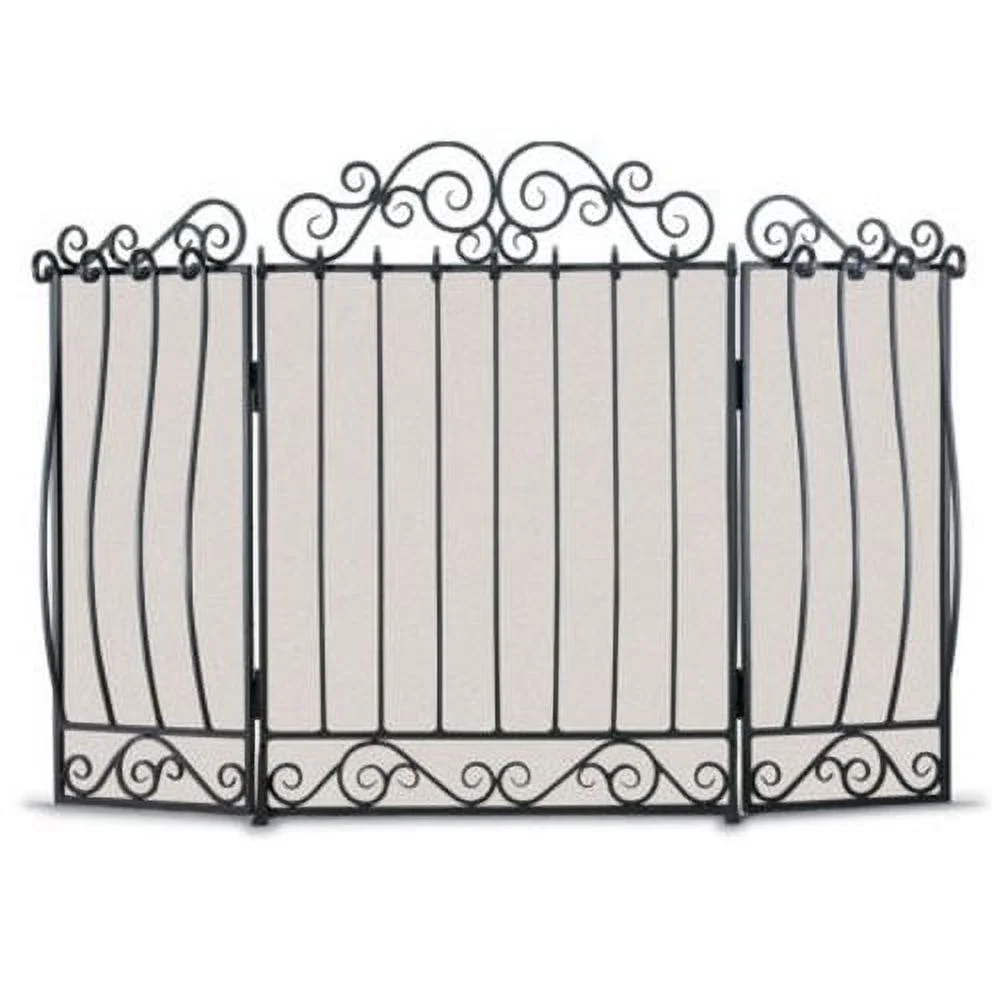 Pilgrim 19205 3 Panel Villa Screen - Black