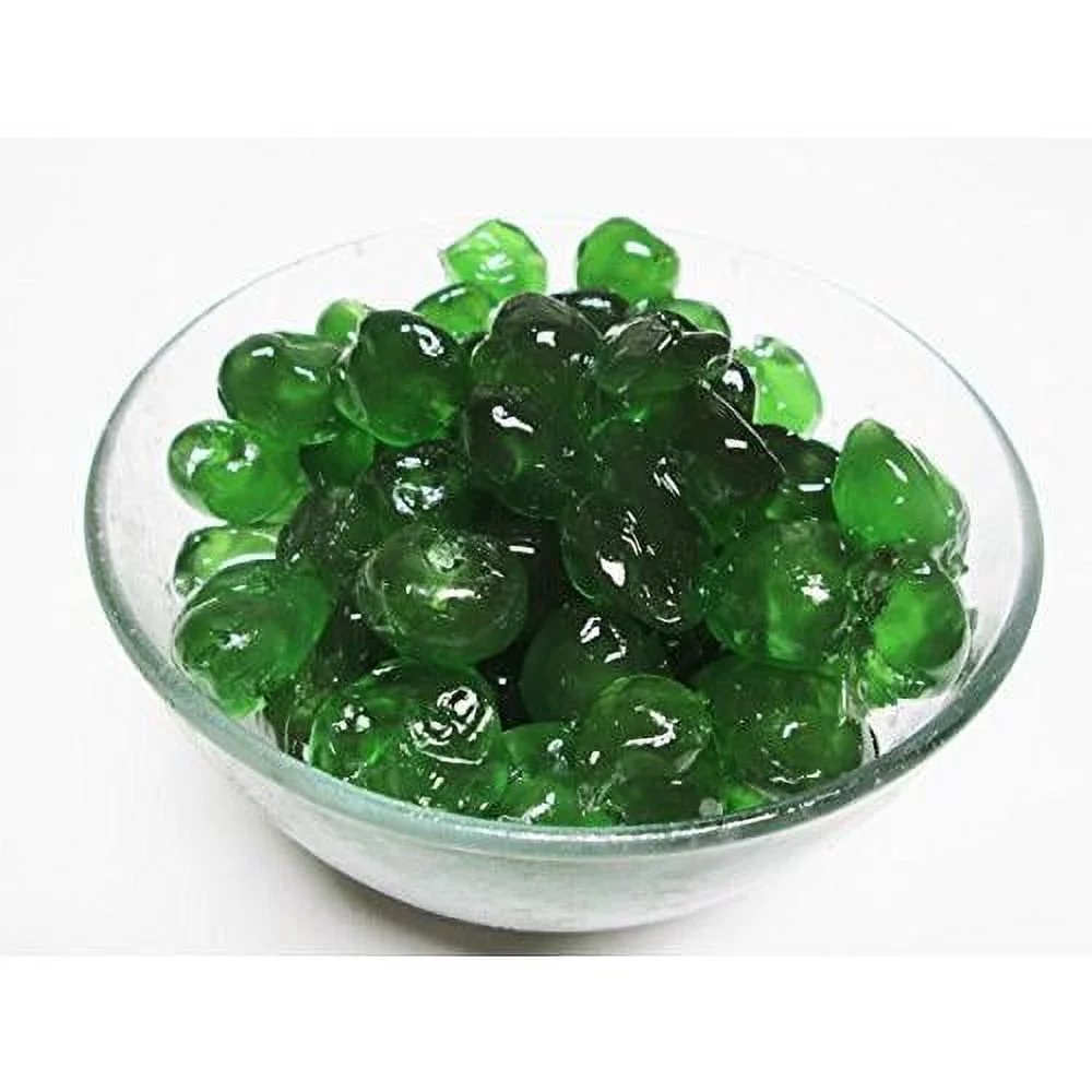 Candied (Glazed) Green Cherries. 16 Oz Bag