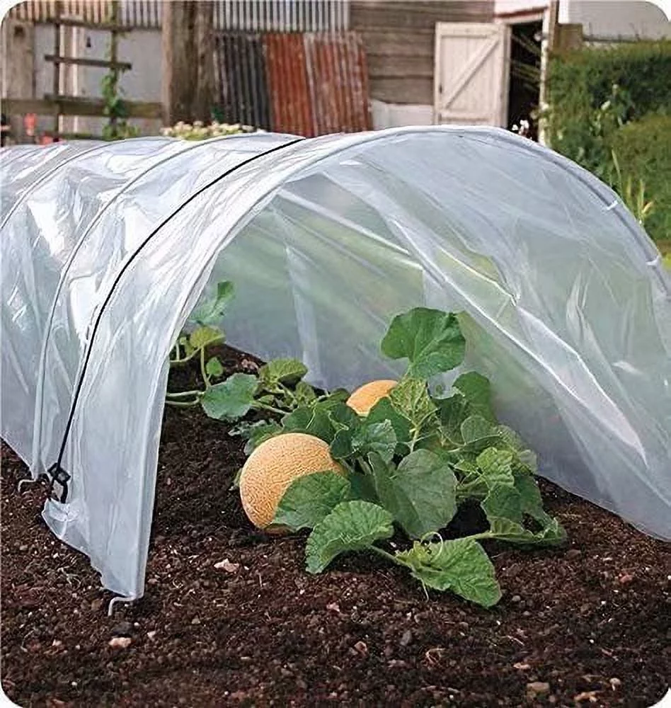 Agfabric 3.1Mil Plastic Covering Clear Polyethylene Greenhouse Film UV Resistant for Grow Tunnel and Garden Hoop, Plant Cover&Frost Blanket for Season Extension,Keep Warm and Frost Protection,6.5x32ft