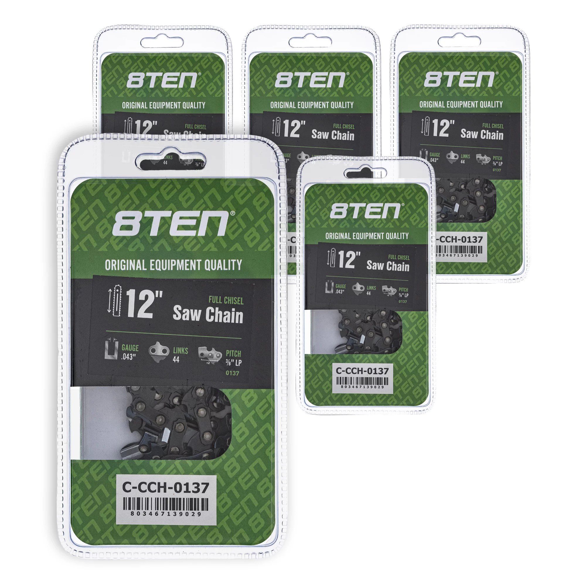 Full Chisel Chainsaw Chain 12 inch .043 3/8 LP 44DL Stihl Echo Shindaiwa 5 Pack 810-CCC2359H
