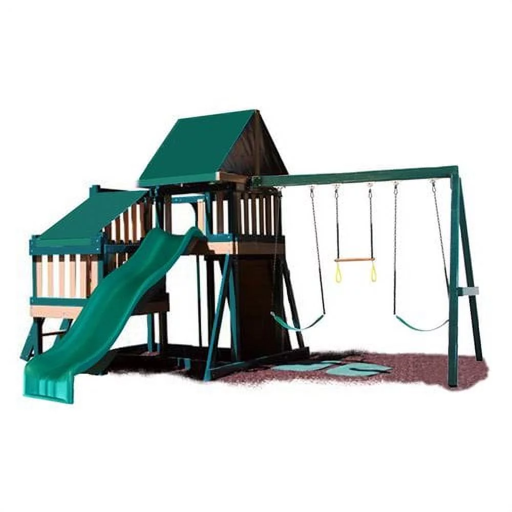 Congo Monkey Playsystem Adventurer Wooden Swing Set