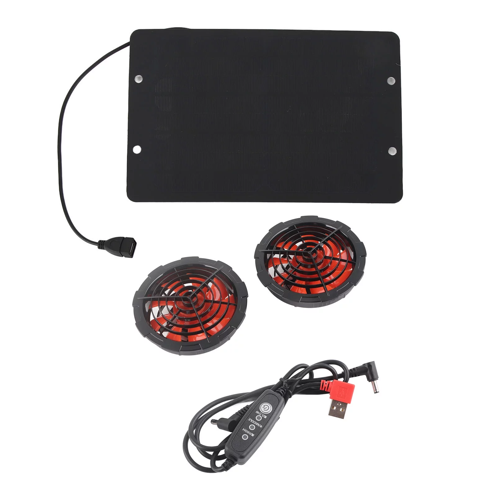 10W Solar Fan, Solar Powered Fan IPX7 Waterproof Shed Chicken Coop Outdoor Greenhouse Import Export Exhaust Fan