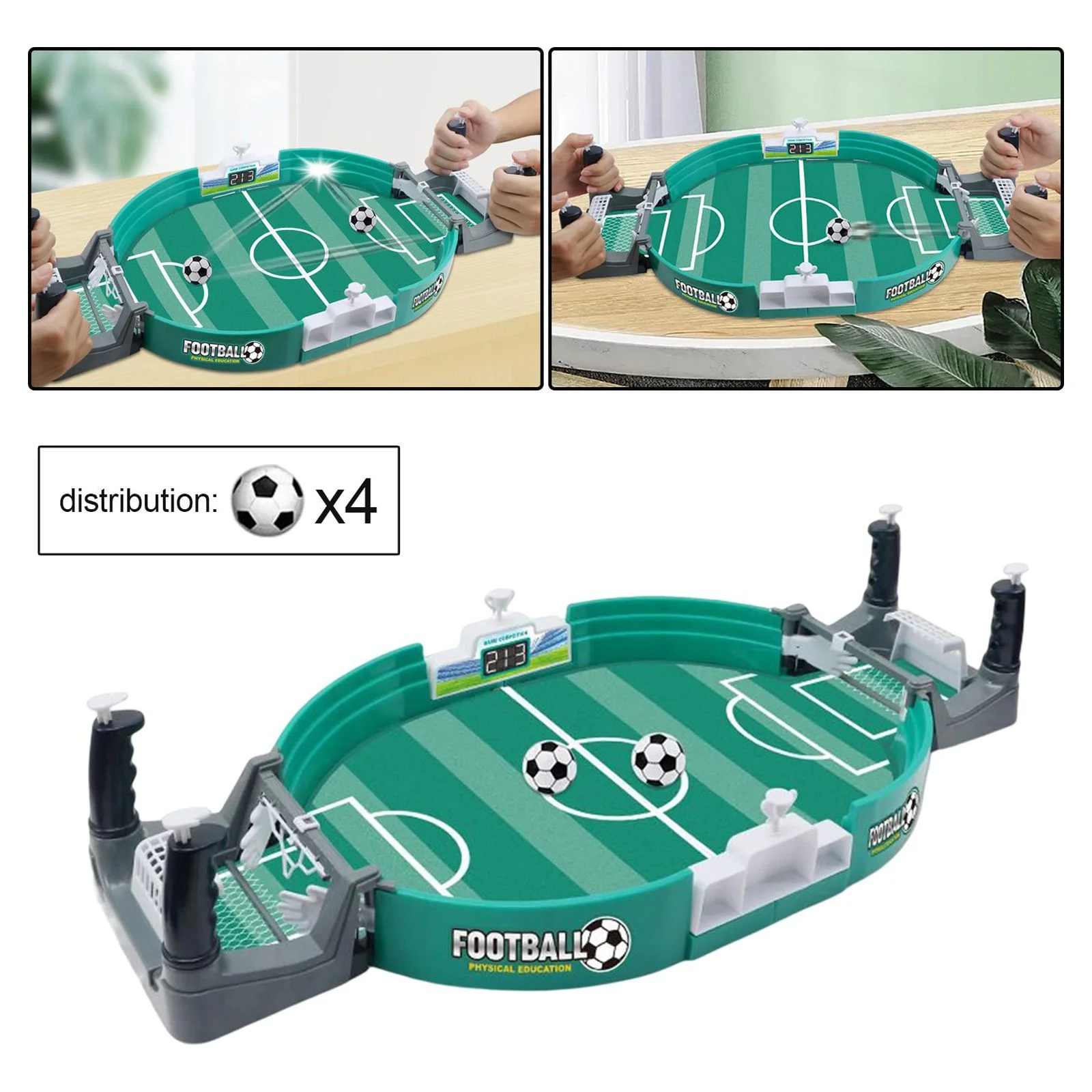Soccer Game Interactive Toy Tabletop Play Ball Soccer Toys Football Board Game medium 4 balls