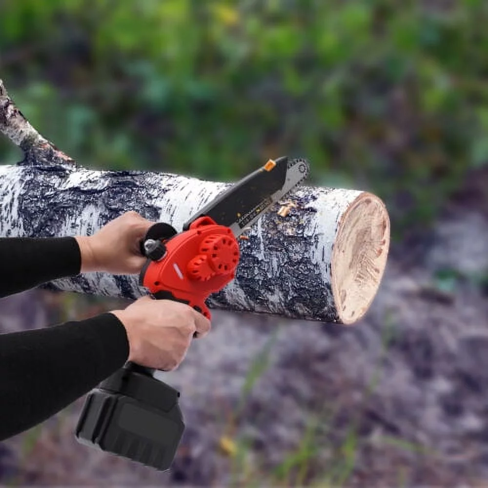 8in Mini Chainsaw Brushless Cordless Chainsaw Auto-Oil System Portable Chainsaw