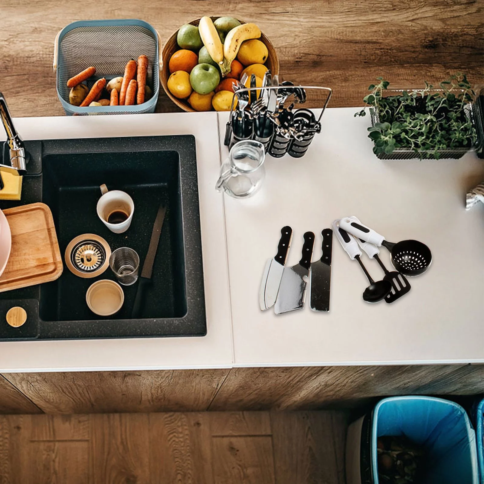 MVNSFEW 30 Cm Children Play House Red Tableware Kitchen Toys 13 Sets Of Baby Kitchen Toys