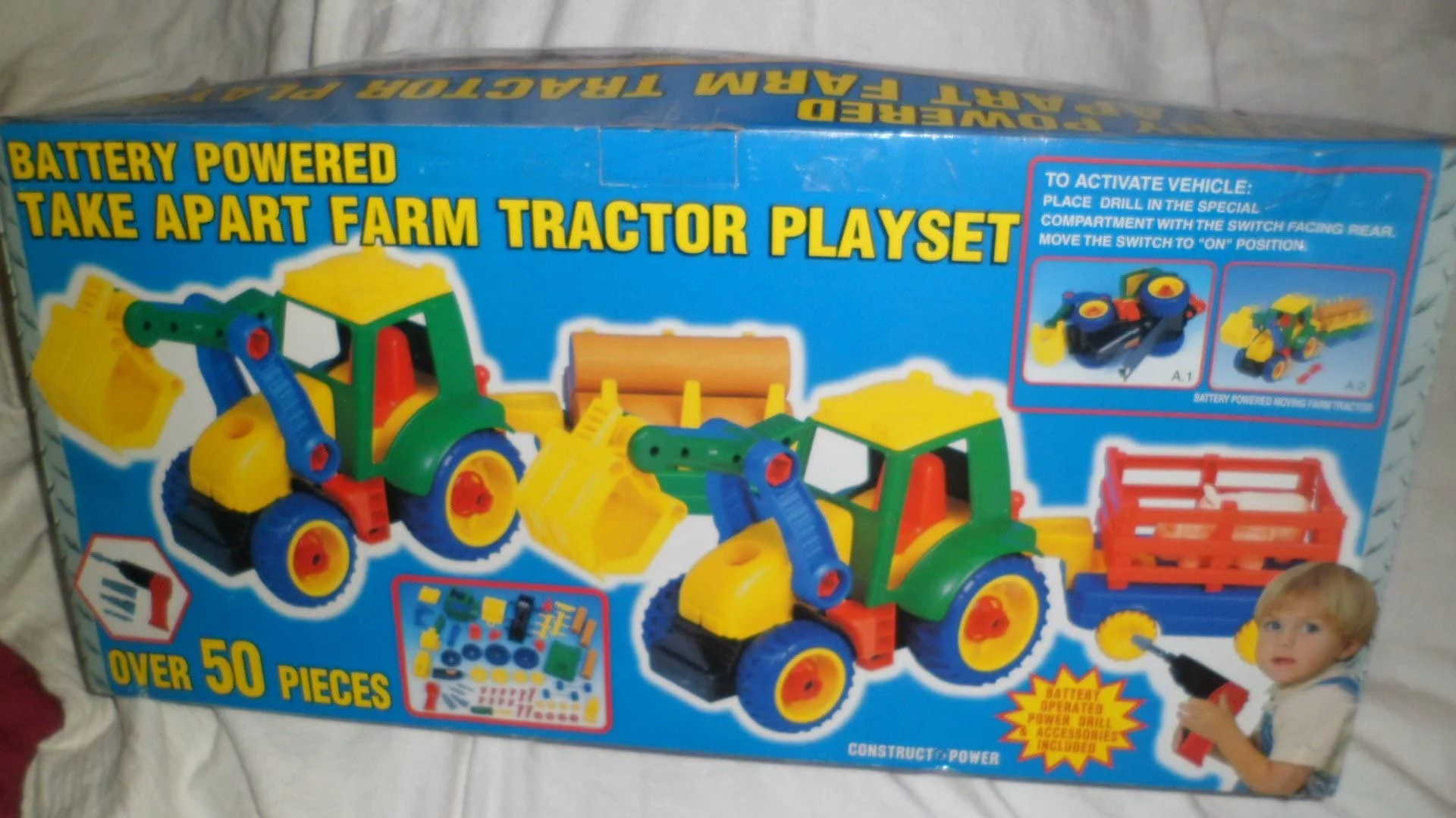 Battery Powered Take Apart Farm Tractor Playset