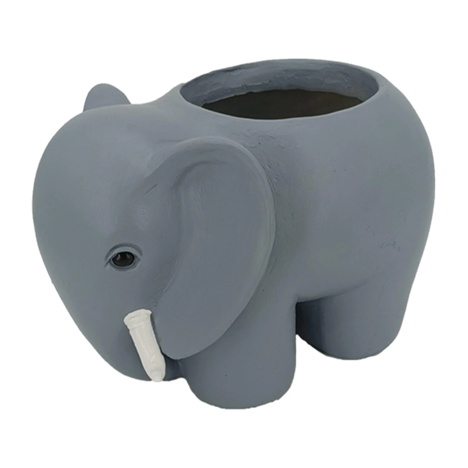 oshhnii Elephant Flowerpot Crafts DIY Decoration Cute Plant Pot Resin Flower