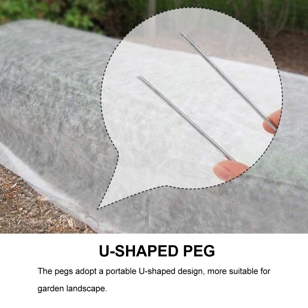 Camping Tent Peg Nail Irrigation Hose Stakes Artificial Mulch Q195 45 Steel White 30 Pcs