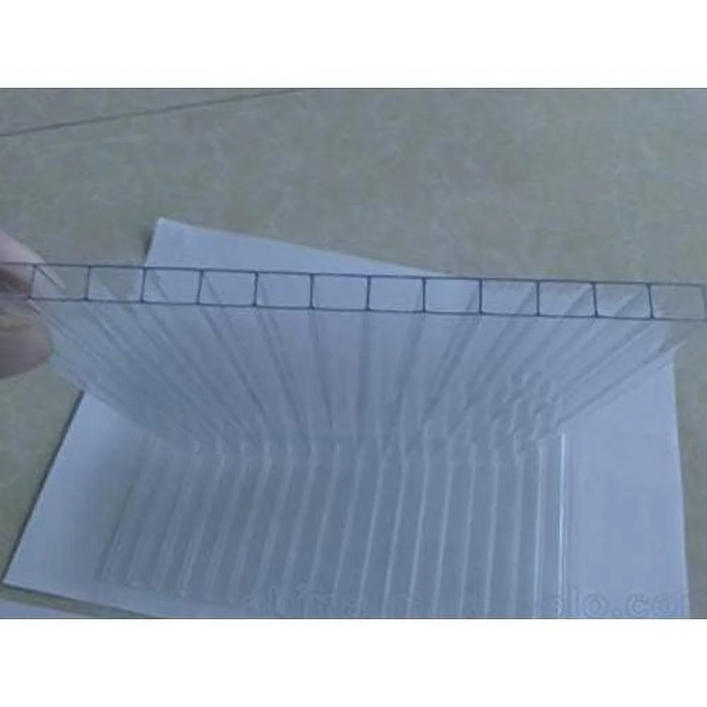 Wall 8Mm Polycarbonate Panel, Clear, Strong Impact And Shatterproof, All-Weather Outdoor Greenhouse Covering - 1 Pack - 2' (W) X 4' (L)
