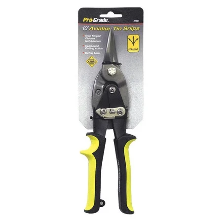 PROGRADE 31681 Aviation Tin Snips,Straight