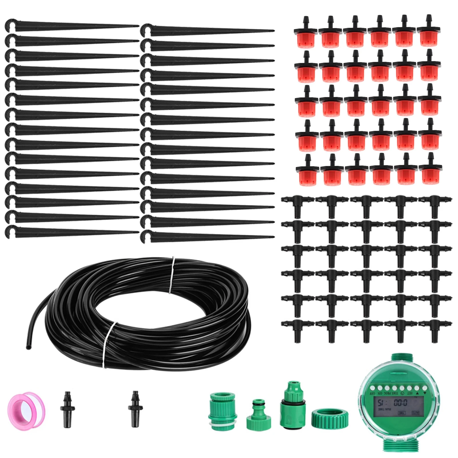 Irrigation Kit Practical 20m Water Irrigation Timer Controller Watering Hose Tool Kit DIY Automatic Drip Irrigation