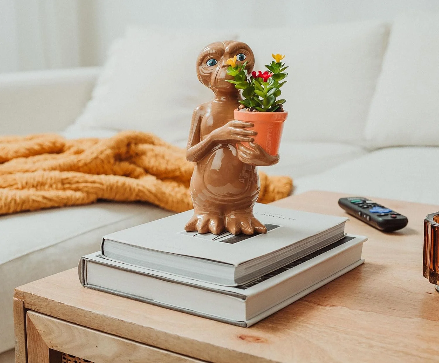 The Extra-Terrestrial 7-Inch Ceramic Planter With Artificial Succulent