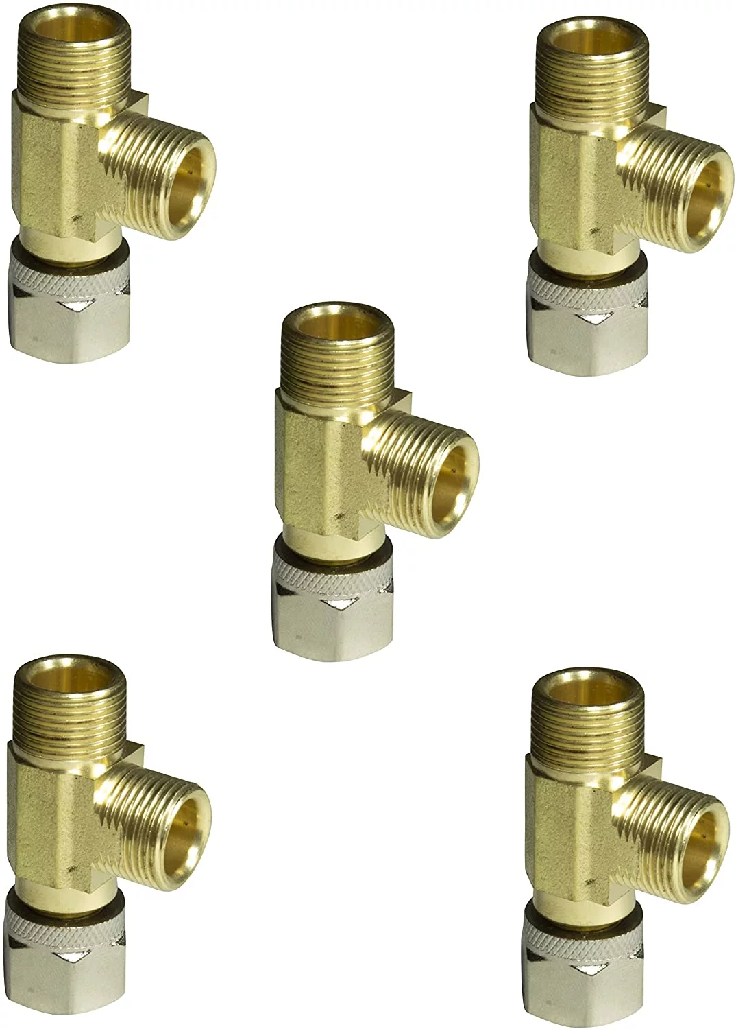 Lead Free Brass Angle Stop Add-A-Tee Valve 3/8