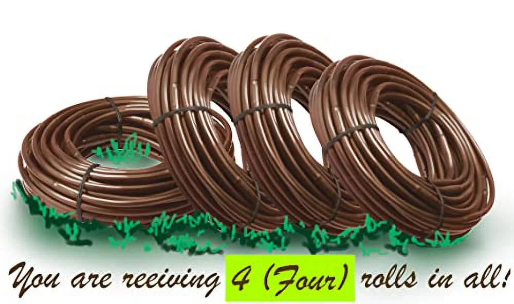 200 Feet Rain Drip Irrigation Pressure Compensating 1/4