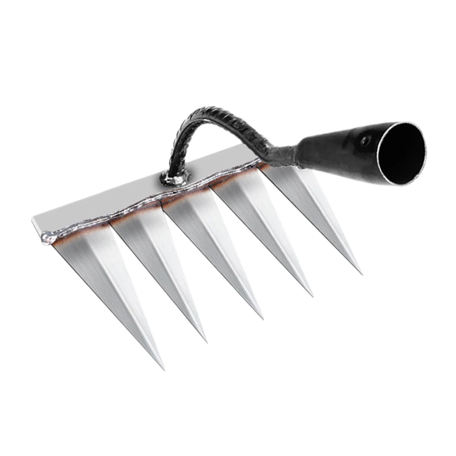 Garden Weeding Rake Garden Hand Rake Agricultural Cultivator Rake Grasping Raking Weeding Removal Rake Gardening Hoe for Gardening Tines