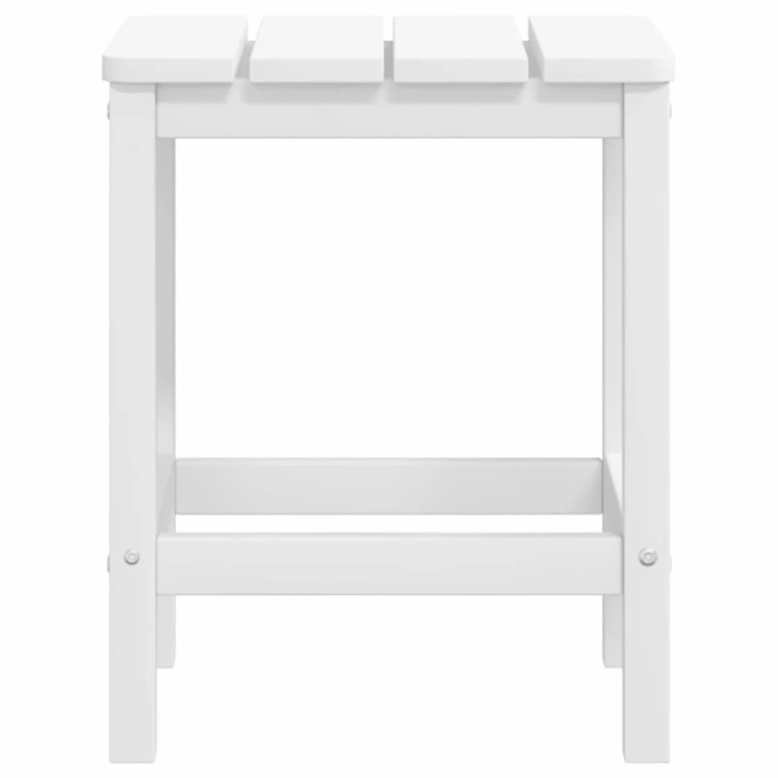 OWSOO Patio Adirondack Chair with Footstool & Table HDPE White