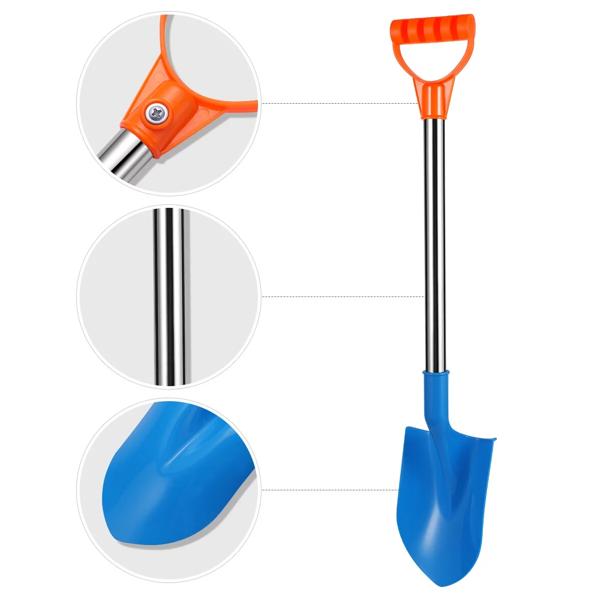 Gongxipen Toyvian 4pcs Mini Sand Shovels Beach Toys Sand Dredging Plastic Spade Playing Beach Toys for Children Kids