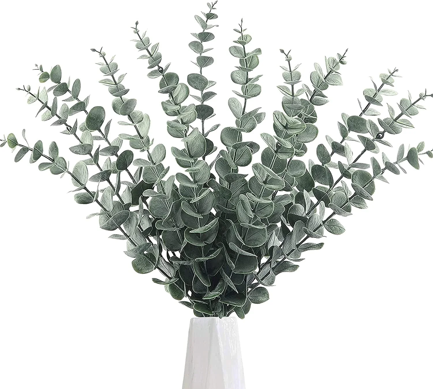 24pcs Eucalyptus Stems Artificial Flower Greenery for Wedding Bouquet Home Table Decor, Green