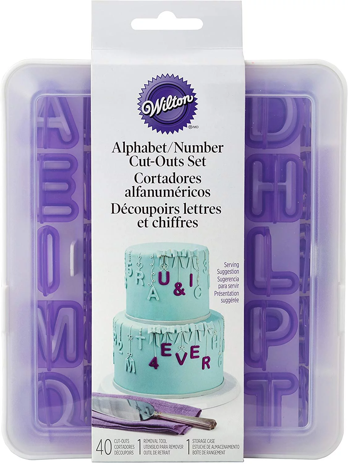 Wilton Fondant Letter & Number Cutters Set, 42-Piece Set