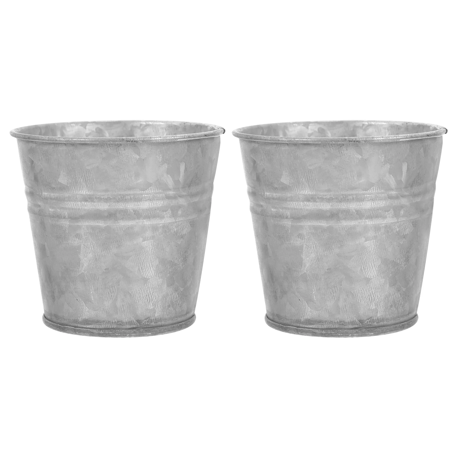 2pcs Iron Art Vintage Flower Bucket Iron Succulent Plant Bucket Flower Pot