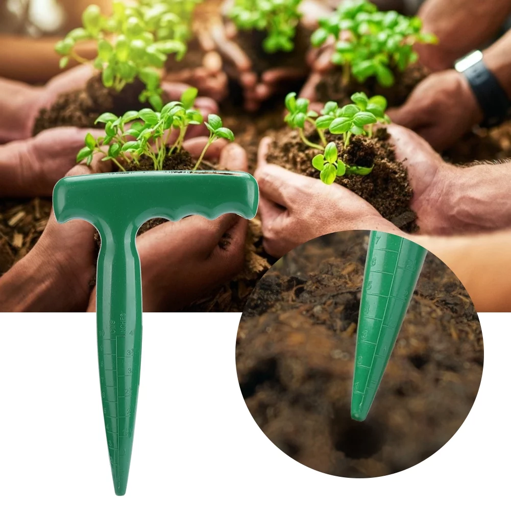 Delaman Garden Puncher 5Pcs Handheld Plastic Garden Soil Puncher Digging Hole Tool for Seedling Transplanting Planting