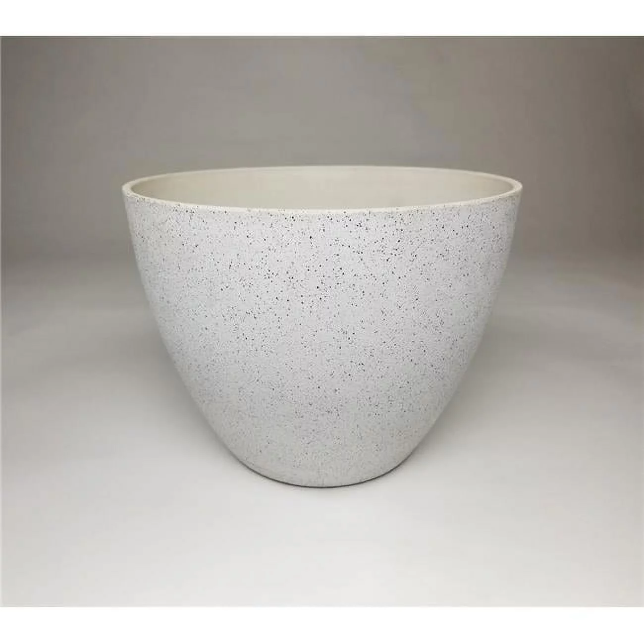 Fiber Clay Planter, Spackled White - Medium & Large