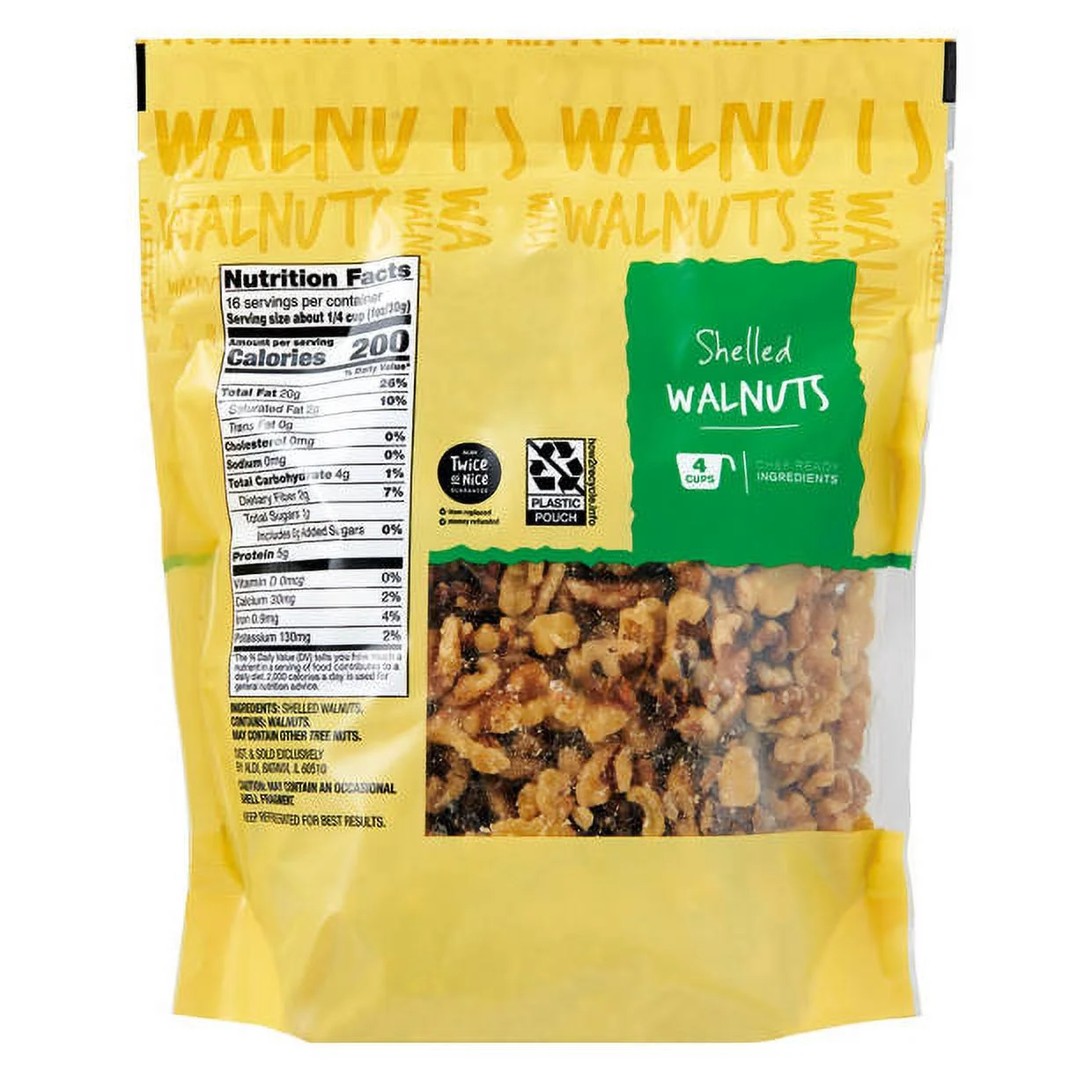 Shelled Walnuts, 16 oz