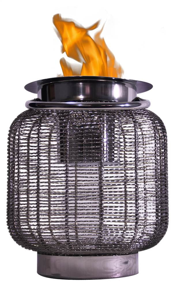 Anywhere Fireplace  2 in 1 Neptune Fireplace Lantern - Silver